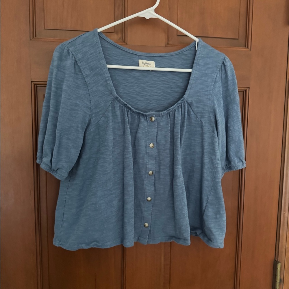 UpWest Slate Blue Women's Blouse